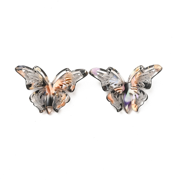 

PandaHall Cellulose Acetate(Resin) Cabochons, Butterfly, Lilac, 24x32x6mm Resin Butterfly Purple