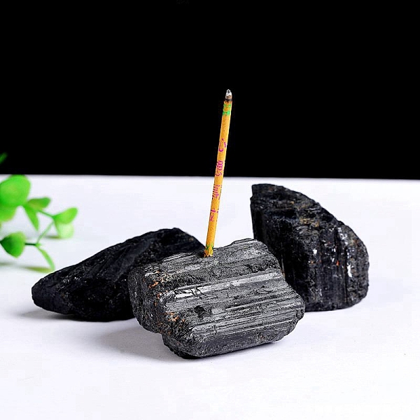 

PandaHall Natural Tourmaline Incense Burners, Nuggets Incense Holders, Home Office Teahouse Zen Buddhist Supplies, 40~60mm Tourmaline...