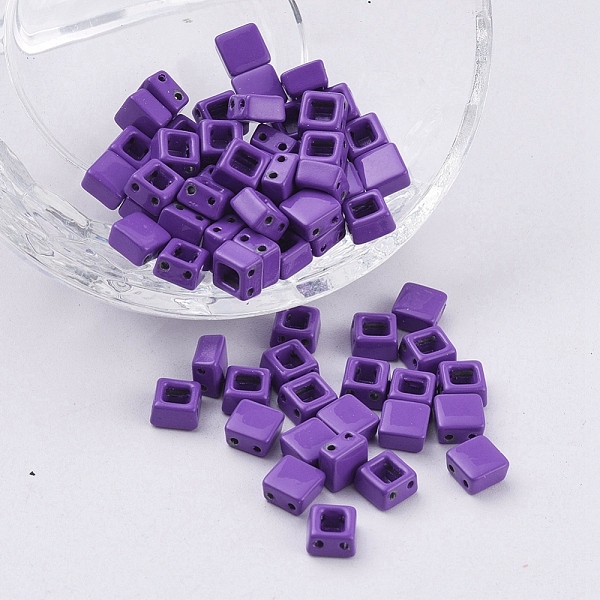 

PandaHall Alloy Multi-Strand Links, Spray Painted, Square, Dark Orchid, 6x6x4mm, Hole: 0.8mm Alloy Square Purple