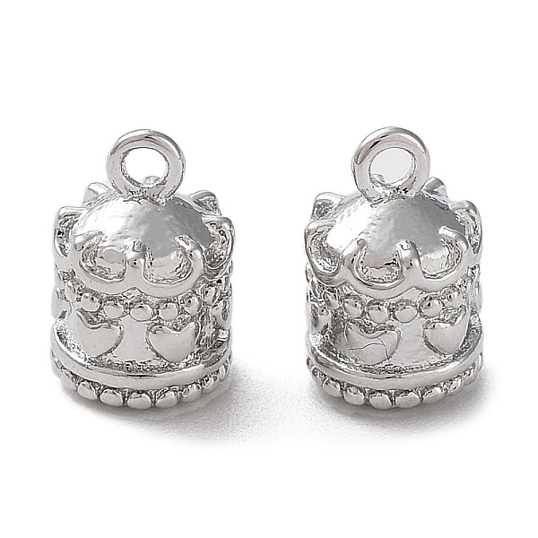 

PandaHall Brass Charms, Bell with Heart Pattern, Real Platinum Plated, 8.5x5.5mm, Hole: 1.2mm Brass Bell