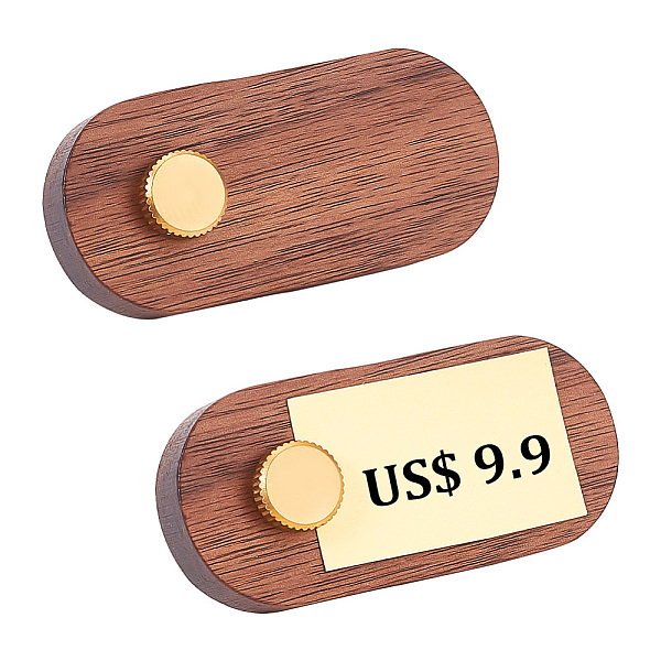 Fingerinspire 卓上木製価格表示カード 2 セット