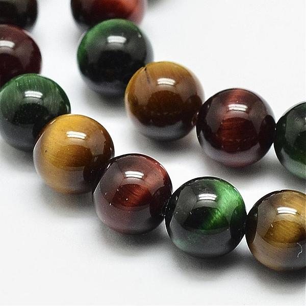 

PandaHall Natural Tiger Eye Beads Strands, Round, Grade A, Mixed Color, 4mm, Hole: 0.8mm, about 93pcs/strand, 15.5 inch Tiger Eye Round..., Multicolor