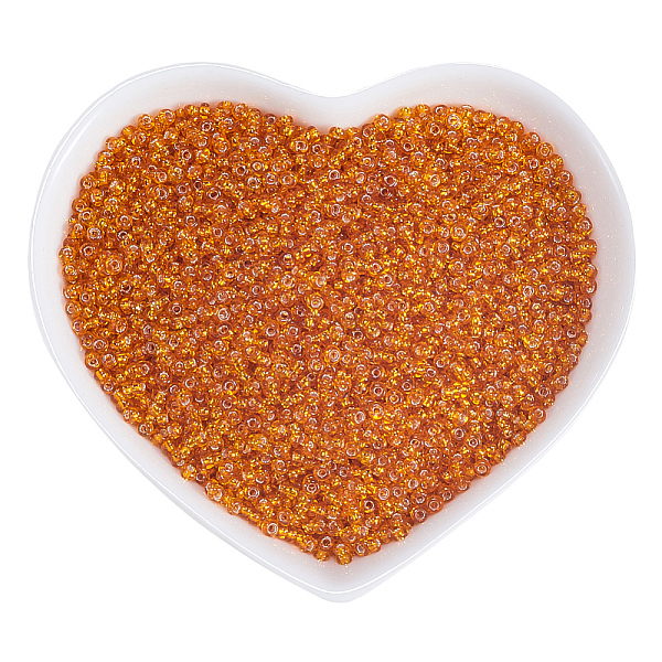 

PandaHall Ornaland 12/0 Transparent Glass Seed Beads, Grade A, Silver Lined Round Hole, Round, Dark Orange, 2x1.5mm, Hole: 0.3mm, about...
