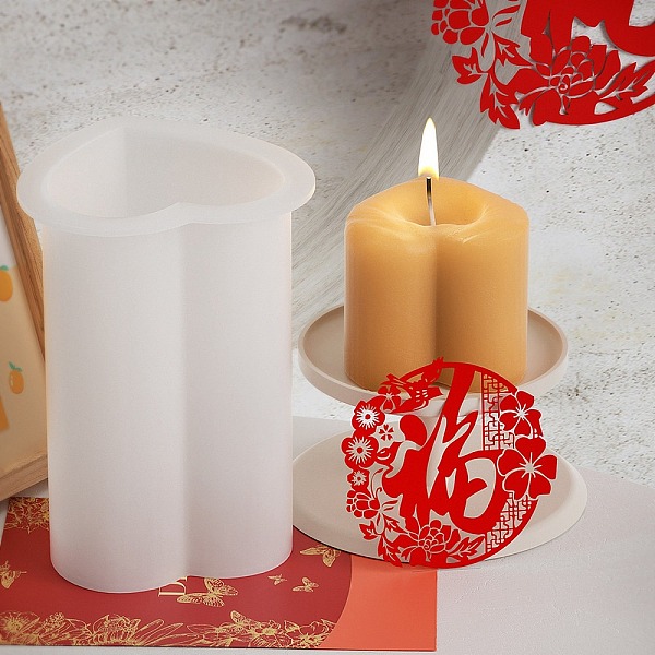 

PandaHall Candle Silicone Molds, For Candle Making, Heart, 6x6.3x8.3cm Silicone Heart Clear