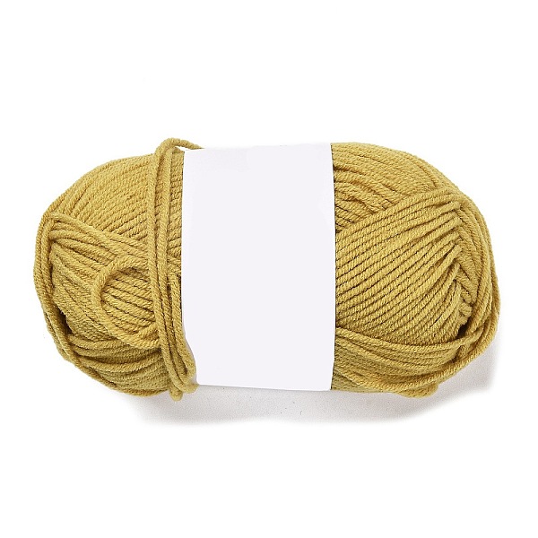 

PandaHall Milk Cotton Knitting Acrylic Fiber Yarn, 4-Ply Crochet Yarn, Punch Needle Yarn, Goldenrod, 2mm Acrylic Fiber Gold