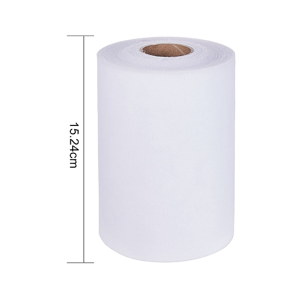 

PandaHall Deco Mesh Ribbons, Tulle Fabric, Tulle Roll Spool Fabric For Skirt Making, White, 6 inch(150mm), 100yards/roll(91.44m/roll)...