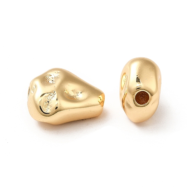 

PandaHall Brass Beads, Textured, Teardrop, Real 18K Gold Plated, 12x10x7mm, Hole: 1.8mm Brass Teardrop