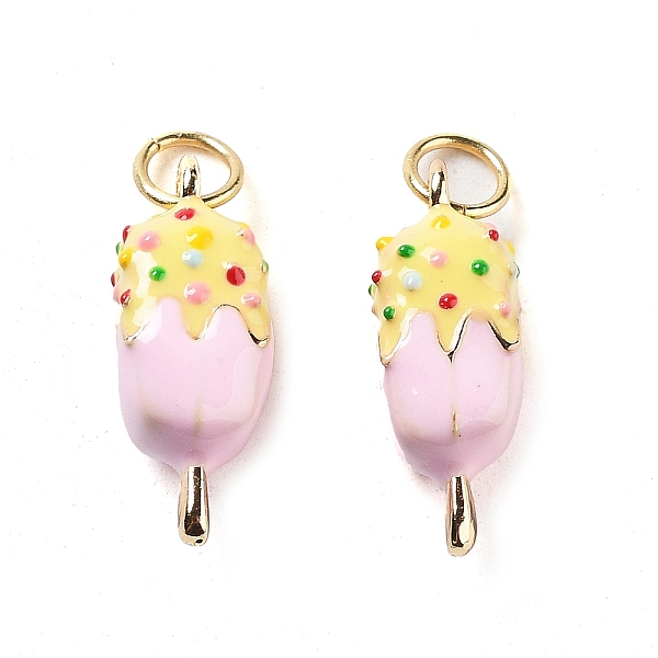 

PandaHall Real 18K Gold Plated Brass Enamel Pendants, with Jump Ring, Long-Lasting Plated, Cadmium Free & Lead Free, Ice Cream, Light Khaki...