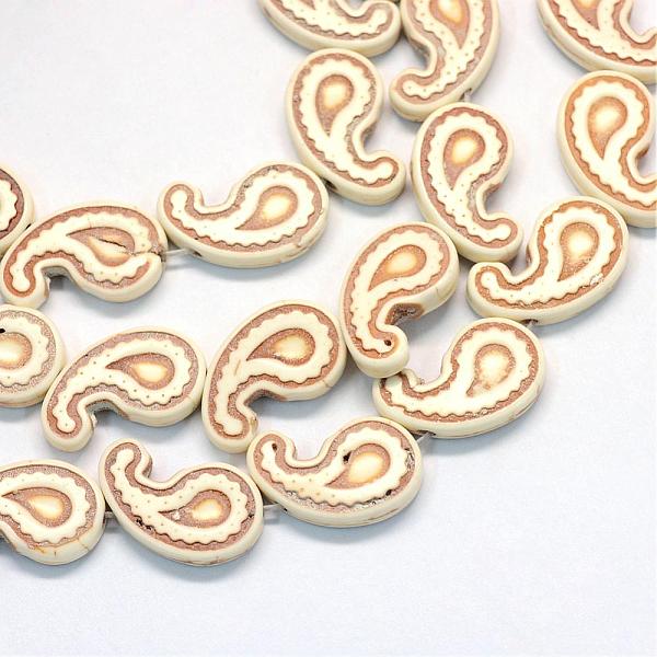 

PandaHall Synthetic Magnesite Bead Strands, Tadpole, Light Goldenrod Yellow, 21x12.5x4mm, Hole: 1.5mm, about 22pcs/strand, 15.7 inch...