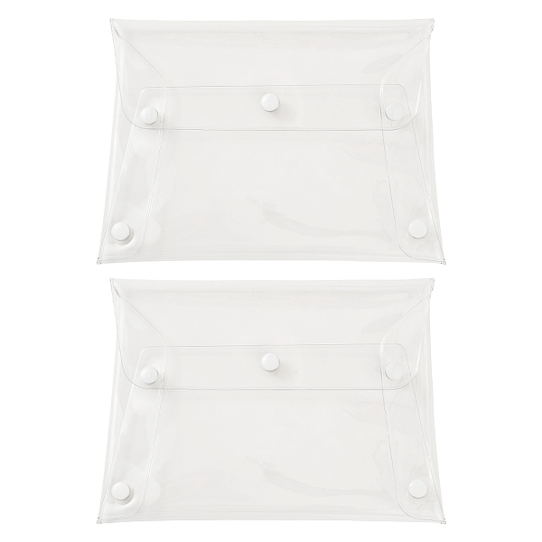 2 trousse à pinceaux de maquillage portable en PVC transparent