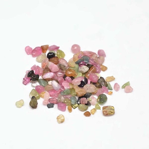 

PandaHall Natural Tourmaline Chip Beads, No Hole/Undrilled, 3~9x1~4mm Tourmaline Chip