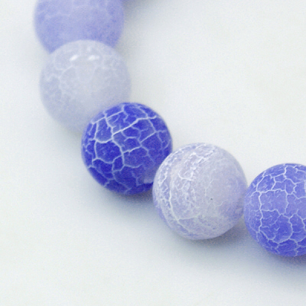 

PandaHall Natural Crackle Agate Beads Strands, Dyed, Round, Grade A, Royal Blue, 8mm, Hole: 1mm, about 50pcs/strand, 14 inch Crackle Agate...