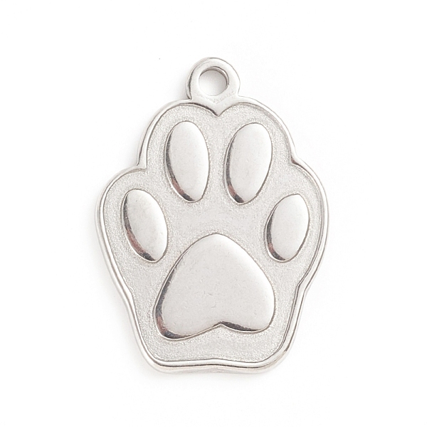 

PandaHall 304 Stainless Steel Pendants, Dog Paw Print, Stainless Steel Color, 30x22x2mm, Hole: 2.5mm 304 Stainless Steel Others