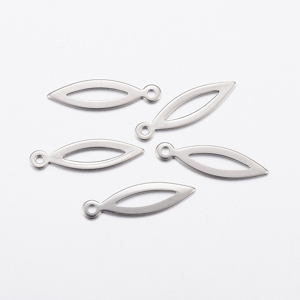 

PandaHall 304 Stainless Steel Pendants, Hollow Horse Eye, Stainless Steel Color, 19.5x5.5x0.8mm, Hole: 1.2mm 304 Stainless Steel Horse Eye