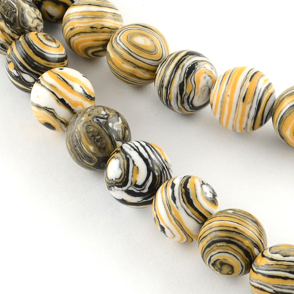 

PandaHall Dyed Synthetical Gemstone Round Bead Strands, Orange, 8mm, Hole: 1mm, about 48~51pcs/strand, 15.2~15.7 inch Synthetic Gemstone...