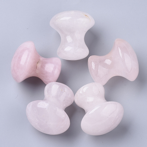 

PandaHall Mushroom Shape Natural Rose Quartz Massager, Massage Tools, Guasha Scraping Stone, 36~41.5x27~38mm Rose Quartz Mushroom
