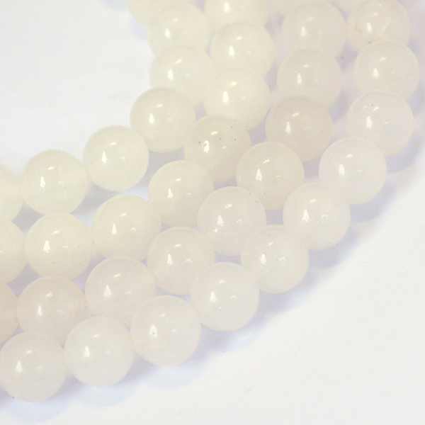 

PandaHall Natural White Jade Round Bead Strands, 10~10.5mm, Hole: 1.2mm, about 36pcs/strand, 15.5 inch White Jade Round