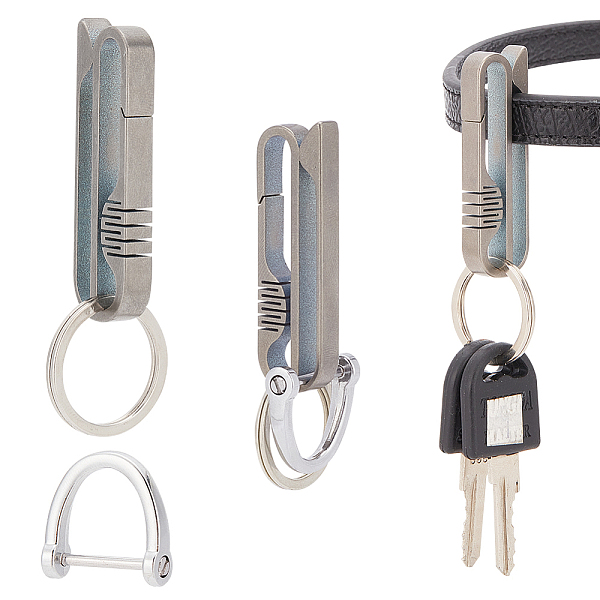 

PandaHall WADORN DIY Belt Loop Keychain Chip Making Kit, Including Alloy D-Ring Shackles Clasps, Titanium Alloy Carabiners Keychain with...