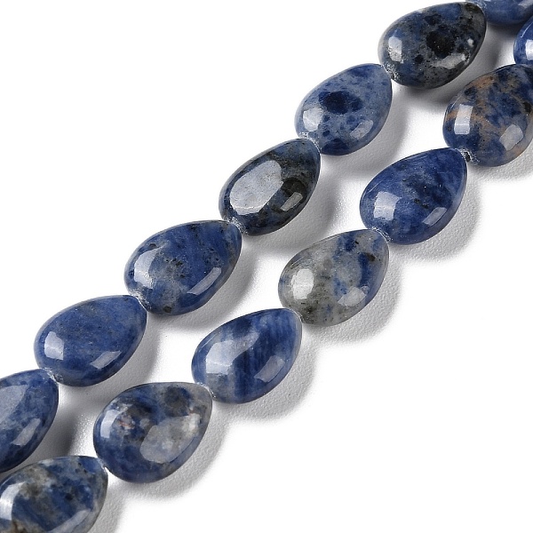 

PandaHall Natural Sodalite Beads Strands, Flat Teardrop, 13~14x9.5~10x5~5.5mm, Hole: 1.2mm, about 28pcs/strand, 15.16''(38.5cm) Sodalite...