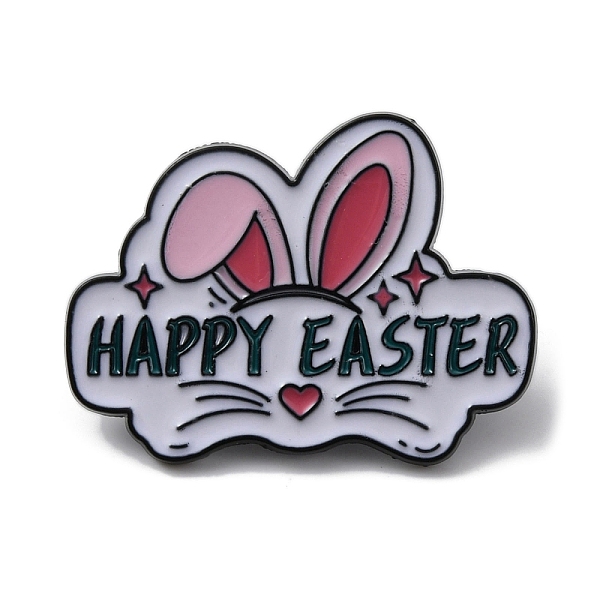 

PandaHall Alloy Rabbit Enamel Pins, Happy Easter Brooch for Easter Gift, Rabbit, 22.5x30x1.5mm Alloy+Enamel Rabbit