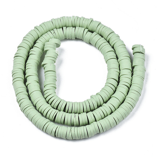 

PandaHall Handmade Polymer Clay Beads Strands, for DIY Jewelry Crafts Supplies, Heishi Beads, Disc/Flat Round, Dark Sea Green, 6x0.5~1mm...