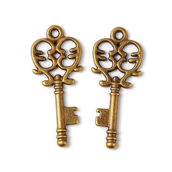 

PandaHall Tibetan Style Alloy Pendants, Key, Lead Free, Nickel Free and cadmium free, Antique Bronze, 33x14x2mm, Hole: 2mm Alloy Key