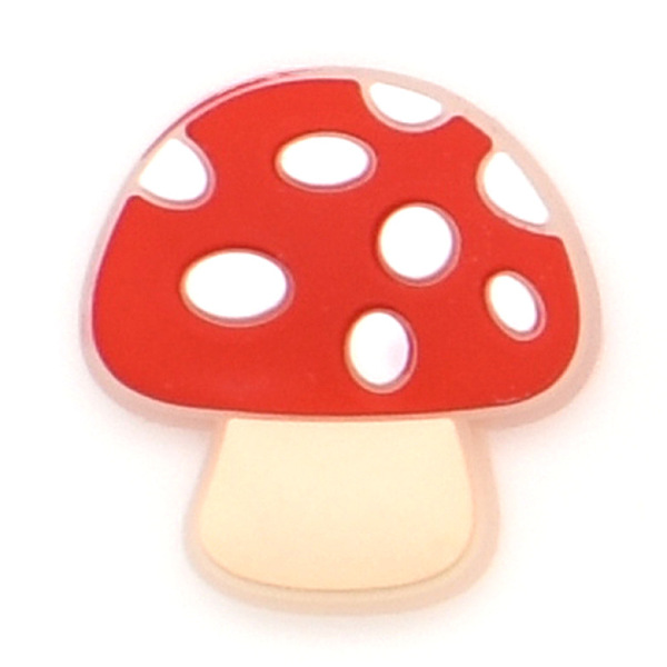 

PandaHall PVC Plastic Luminous Cabochons, Glow In The Dark, Mushroom, Red, 25x23.5mm Plastic Mushroom Red