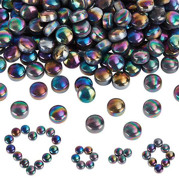 

PandaHall OLYCRAFT 200g Mini Round Mosaic Tiles Flat Round Mosaic Pieces Bulk Glass Cabochons Tiles Colorful Mosaic Glass Pieces Mosaic...