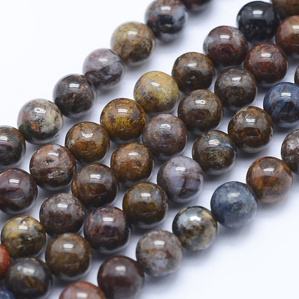 

PandaHall Natural Pietersite Beads Strands, Round, 6mm, Hole: 1mm, about 67pcs/strand, 15.7 inch(40cm) Pietersite Round