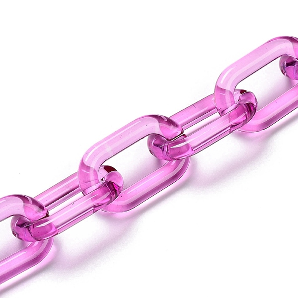 

PandaHall Handmade Transparent Acrylic Cable Chains, for Jewelry Making, Unwelded, Oval, Mixed Color, link: 27x16.5x4mm, 39.37 inch..., Multicolor