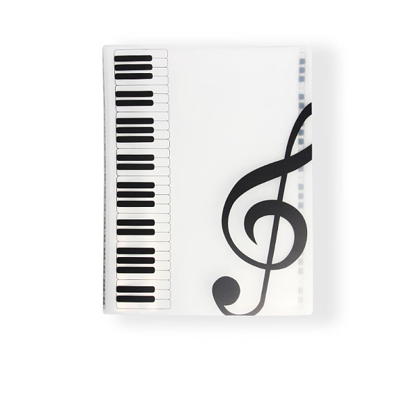 PandaHall Plastic Piano Sheet Folder, Binder Music Holder, Music Score Organizer, Rectangle, White, 500x315mm, Inner Diameter: 450x302mm, 40...