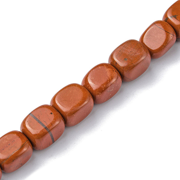PandaHall Natural Red Jasper Beads Strands, Cuboid, 8.5~11x7.5~9x7.5~9mm, Hole: 1.2mm, about 20pcs/strand, 7.72~8.74 inch(19.6~22.2cm) Red...