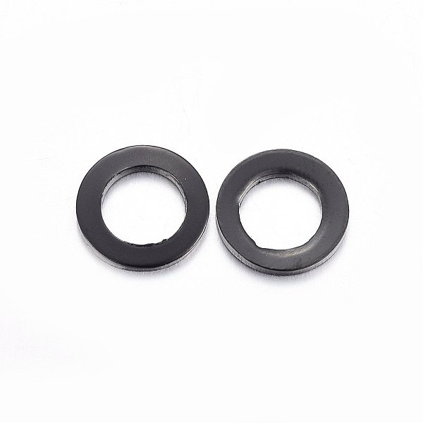 

PandaHall 304 Stainless Steel Linking Rings, Electrophoresis Black, 11x1mm, Inner Diameter: 7mm, 100pcs/bag 304 Stainless Steel Ring