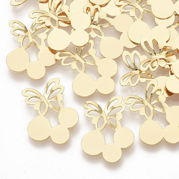 

PandaHall Brass Cabochons, Hollow, Real 18K Gold Plated, Butterfly, 20x15.5x1.5mm Brass Butterfly