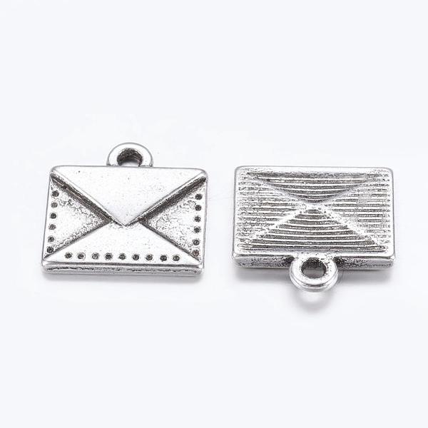 

PandaHall Tibetan Style Alloy Mail Charms, Lead Free and Cadmium Free, Mail Charms, Antique Silver, 15x14.5x2mm, Hole: 1.5mm Alloy