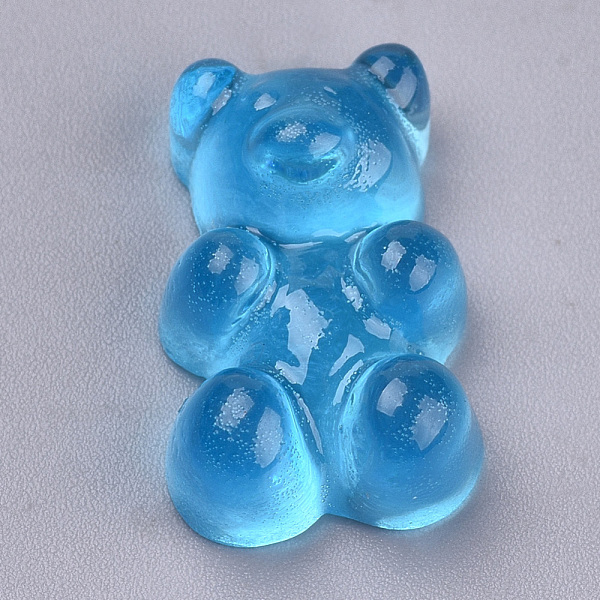 

PandaHall Resin Cabochons, Bear, Deep Sky Blue, 17x12x7mm Resin Bear Blue