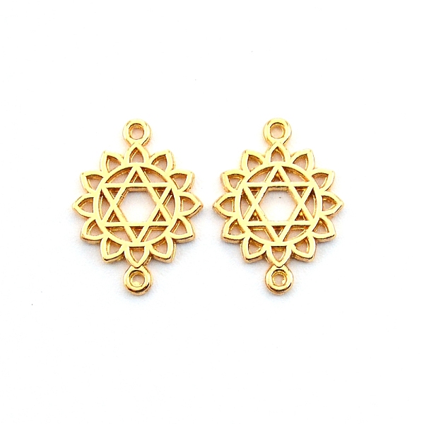 

PandaHall Baroque Style Zinc Alloy Connector Charms, Cadmium Free & Lead Free, Sunflower, Light Gold, 20.5x15x1.5mm, Hole: 1.2mm Alloy...