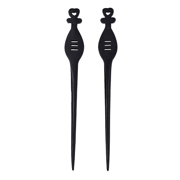 

PandaHall Vintage Schima Wood Hair Sticks Findings, Hair Accessories for Women, Black, 168x20x7mm Wood Black