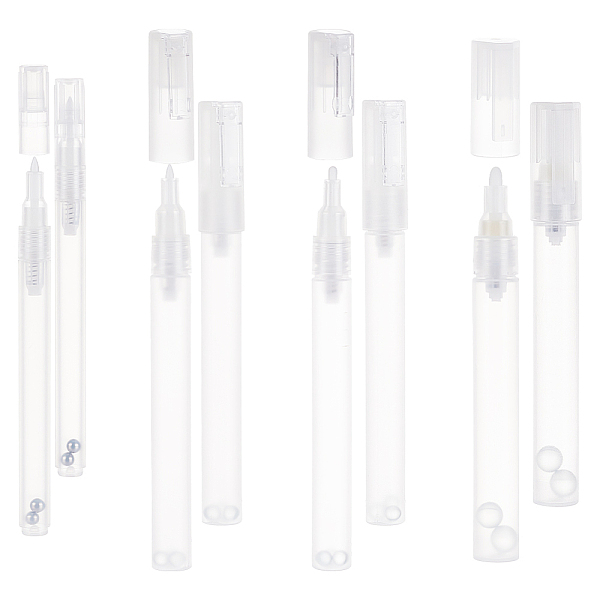 

PandaHall BENECREAT 8Pcs 4 Styles Empty Refill Paint Marker, Blank Refillable Paint Pens, White, 134~141.5x11~20.5x11~17mm, 2pcs/style...