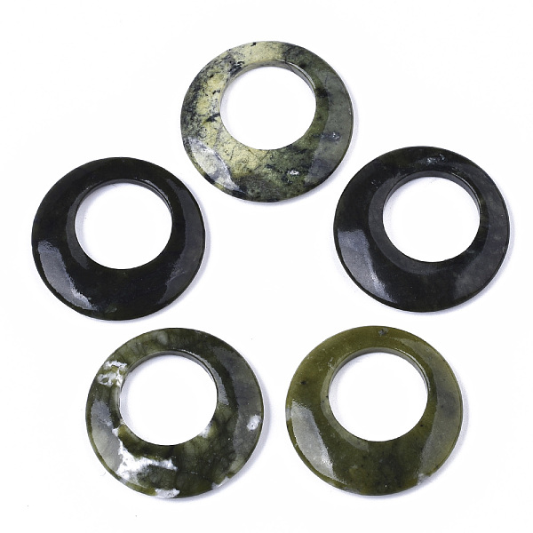 

PandaHall Natural Peridot Pendants, Ring, 45x7mm, Hole: 24mm Peridot Ring