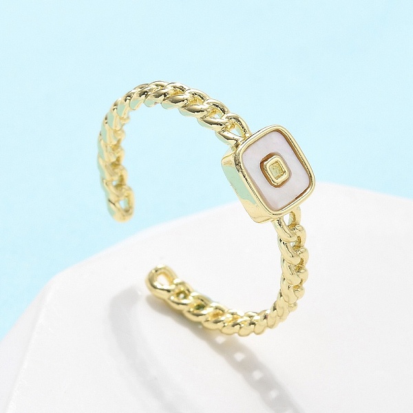 Brass Shell Cuff Ri… - image