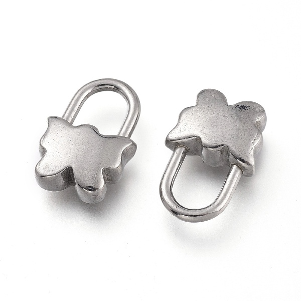 

PandaHall 304 Stainless Steel Pendants, Butterfly Lock Shape, Stainless Steel Color, 15.5x11x5mm, Hole: 6x5mm 304 Stainless Steel Lock