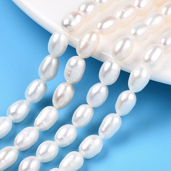 

PandaHall Natural Cultured Freshwater Pearl Beads Strands, Rice, Seashell Color, 7.3~11x6~6.5mm, Hole: 0.7~0.8mm, about 18~21pcs/strand...