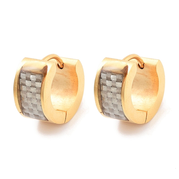 

PandaHall Ion Plating(IP) 304 Stainless Steel & Carbon Fiber Huggie Hoop Earrings for Women, with 316 Surgical Stainless Steel Ear Pins...