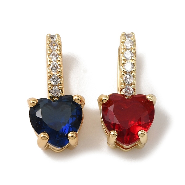 

PandaHall Brass Micro Pave Cubic Zirconia Charms, Heart Charm, Mixed Color, 13.5x6.5x5mm, Hole: 5x2.5mm Brass+Cubic Zirconia Heart..., Multicolor