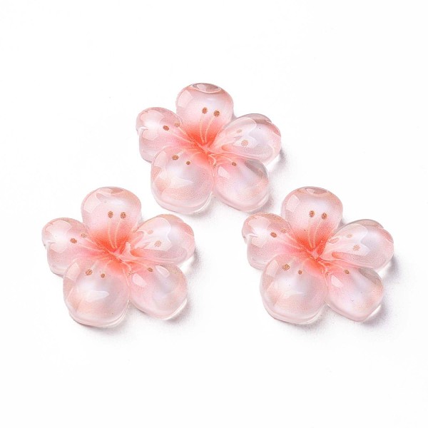 

PandaHall Transparent Epoxy Resin Cabochons, Flower, Pink, 21x20x5mm Epoxy Resin Flower Pink