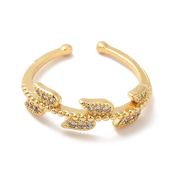 

PandaHall Clear Cubic Zirconia Wings Open Cuff Ring, Brass Jewelry for Women, Cadmium Free & Nickel Free & Lead Free, Real 18K Gold Plated...