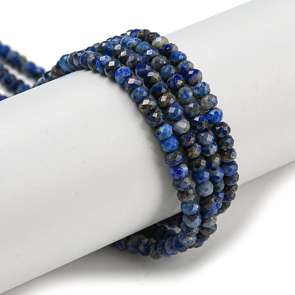 

PandaHall Natural Lapis Lazuli Beads Strands, Faceted, Rondelle, Grade A, 3x2mm, Hole: 0.5~0.6mm, about 129~173pcs/strand, 15.5 inch(39.5cm)..., Blue