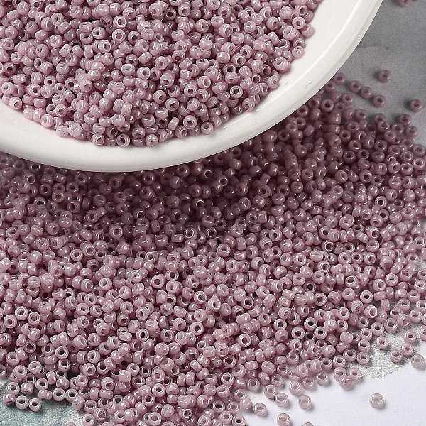 

PandaHall MIYUKI Round Rocailles Beads, Japanese Seed Beads, 15/0, (RR599) Opaque Antique Rose Luster, 15/0, 1.5mm, Hole: 0.7mm, about..., Pink