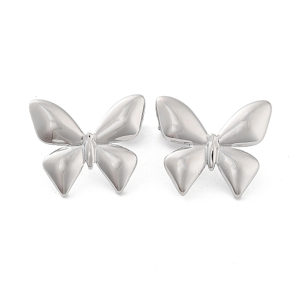

PandaHall 304 Stainless Steel Stud Earrings, Butterfly, Stainless Steel Color, 16.5x19.5mm 304 Stainless Steel Butterfly